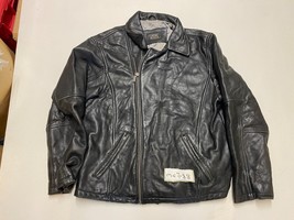 CAMEL ACTIVE Leather Motorcycle Jacket Black Label 50 pit/pit 22&quot; (mc788) - £61.14 GBP