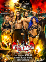 WWE WrestleMania 37 Poster Wrestling Event Art Print Size 11x17&quot; 24x36&quot; 27x40&quot; - £9.32 GBP+