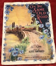 On The Same Old Road John Allan Flynn Albert Piant Large Format 1916 Sheet Music - £11.86 GBP
