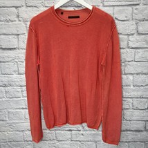 Adolfo Dominguez Thermal Knit Long Sleeve Shirt Coral Orange Mens Size 6... - $29.65