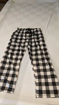 #followme Microfleece Men’s Plaid Pajama Pants with Pockets, White, Size XL - £7.88 GBP