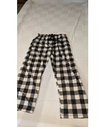#followme Microfleece Men’s Plaid Pajama Pants with Pockets, White, Size XL - $12.30 CAD