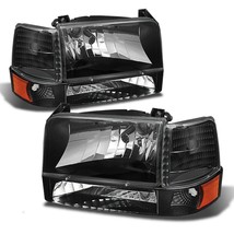 Tiffin Allegro Bay 2001 2002 2003 Black Headlights Head Lights Lamps 6 Pc Rv - £146.40 GBP