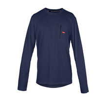 Wrangler Men&#39;s Heavy Weight Moisture Wicking Waffle Thermal Top, Navy Size L - £12.43 GBP