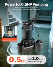 VEVOR Submersible Sewage Pump 1/2 HP Cast Iron Sewage/Effluent Pump 6000 GPH - $2,726.80 MXN