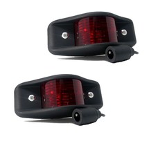 2PK 24V LED Military SIDE MARKER Light 5bulb BLK + RED Lens 12446845-1 f... - £46.20 GBP