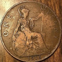 1916 Uk Great Britain One Penny - £1.54 GBP