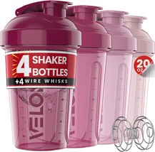 4 PACK- 20 OZ Protein Shaker Bottles for Protein Mixes Shaker Cups (Berr... - $26.31