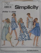 Simplicity 7907 Sewing Pattern Misses&#39; Dress &amp; Bicycle Shorts Size 6 8 10 12 - £4.79 GBP