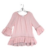New Directions Women&#39;s L Pink Semi-Sheer Bell Sleeve Peasant Top Blouse ... - $34.17 CAD