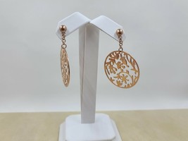 Inori Enchanted Forest in Rose Gold Stainless Steel Dangle Earrings - £16.10 GBP