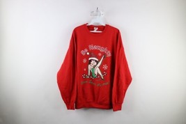 Vintage Y2K 2004 Betty Boop Womens XL Distressed Christmas Be Naughty Sweatshirt - £78.99 GBP