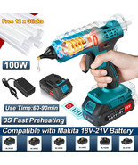 100W Cordless Electric Hot Glue Gun with 12 x Glue Sticks for Makita 20V... - £55.62 GBP