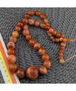 African carnelian Mali Antique AGATE Beads Beaded Strand - €79,35 EUR