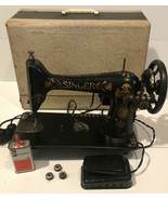 Antique SINGER 66K LOTUS sewing machine denim leather canvas rare victor... - $384.71 CAD