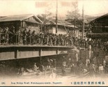 Vtg Postcard 1910s Japan Nagasaki Iron Bridge Road Nishihamano-Machu Unused - $102.91