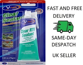 V-Tech Brand VT-130 Quality Clear Adhesive Sealant (75gm) Indoor &amp; Outdo... - $8.80
