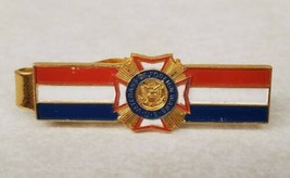 Veterans of Foreign Wars VFW Enamel Tie Bar Tie Clip Leavens Co. Attleboro, Mass - £15.91 GBP