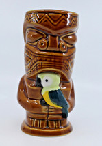 Dave Squid Cohen Earls Ceramic Tiki Mug Brown Parrot 2015 15.5 cm 6 1/8&quot;... - $94.07
