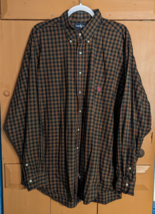 Ralph Lauren Long Sleeve Button Down Dress Shirt Mens XL Plaid Checkered... - $24.14