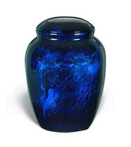 Large/Adult 210 Cubic Inch Fiber Glass Funeral Cremation Urn for Ashes - Blue - £135.46 GBP