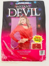 Halloween Instant Devil Kit By Fun World Horns Tail Bow Tie # 9128 Red Costume - $23.75