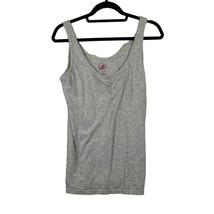 Ocean Pacific Womens Size XLarge  15 17 Gray Henley Front Tank Top - £8.71 GBP