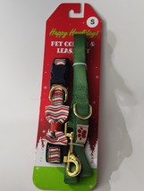 Happy Howlidays Christmas Pet Dog Leash &amp; Small Collar Set 10-14&quot; Leash 4Ft - £9.27 GBP