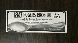 Vintage 1909 1847 Rogers Bros X S Triple Silver Plate Silverware Origina... - $6.64