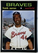 1971 Topps #400 Hank Aaron - Alternate Photo - Reprint - MINT - Atlanta Braves - £1.55 GBP