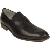 Men's Shoes Steve Madden Soft Leather upper Slip On Emree Black basket weave image 4