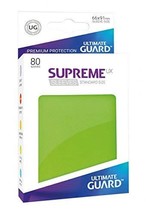 Ultimate Guard Supreme UX Card Sleeves (80 Piece), Light Green, Standard Size - $10.20