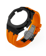 Casioak Steel Case MOD Kit for Shock G-SHOCK GA2100 GA2110 Black Orange - $106.12 CAD