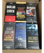 Lot of 6 Robert Ludlum, Harlan Coben, Jilliane Hoffman Audiobooks on Cas... - £21.71 GBP