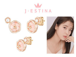 [J.Estina] Jestina Flolet 14K Earrings (JFLEN0BS563R4000) Korean Jewelry Iu Pick - £192.34 GBP