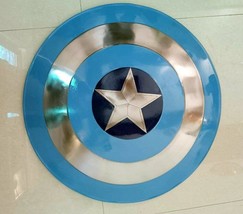 24&quot; Inches Avenger Shield Captain America Round Shape Blue Color Shield - £124.99 GBP