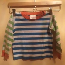 Pre-owned Hanna Andersson Striped 100% Cotton Children&#39;s Pajama Top Sz 90/ Us 3 - $19.80