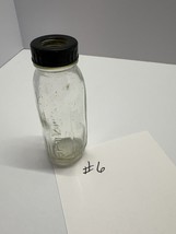 Vintage Doll Or Pet Glass Bottle. With Black Lid (PH6) - $132.03 MXN