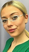 Vintage Light Silhouette SPX 1992 10 6072 50mm Clear White Women&#39;s Eyegl... - $49.49