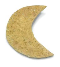 Yellow Ceramic Moon Wall Hanging, Textured Boho Artisan Ornament For Home Decor - £42.50 GBP