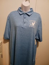 Champion C9 Valley Golf &amp; Events Blue Short Sleeve Polo Shirt Men Size L Large - £11.66 GBP