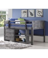 Hailey Grey Modern Loft with Dresser and Bookshelves - $593.01