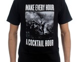 Kr3w Make Cada Hora A Cóctel Hora Negro Camiseta Blanca Protest Demonstr... - $19.96