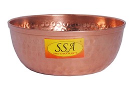 Copper Bowl Pure Copper Hammered 400ML Approx For Ayurveda Health Benefits 3 Pcs - £38.78 GBP