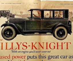 1925 Willys Knight Overland Motors XXL Advertisement 14 x 22 Automobilia - $95.28 CAD
