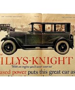 1925 Willys Knight Overland Motors XXL Advertisement 14 x 22 Automobilia - $95.28 CAD