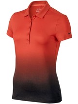 Nike Golf Womens Fade Polo Collared Short Sleeve, Red/Orange-XS - £33.92 GBP