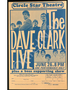 Dave Clark Five Concert Handbill Circle Star Theater + Dylan Beach Boys ... - $3,785.70 MXN