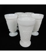 VTG Indiana Colony Milk Glass Harvest Grapes Leaves Footed Goblet Tall S... - $24.99