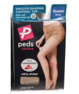 1Pair Peds Ladies Smooth Shaping Control Top Pantyhose Ultra Sheer Leg Q... - $181.36 MXN